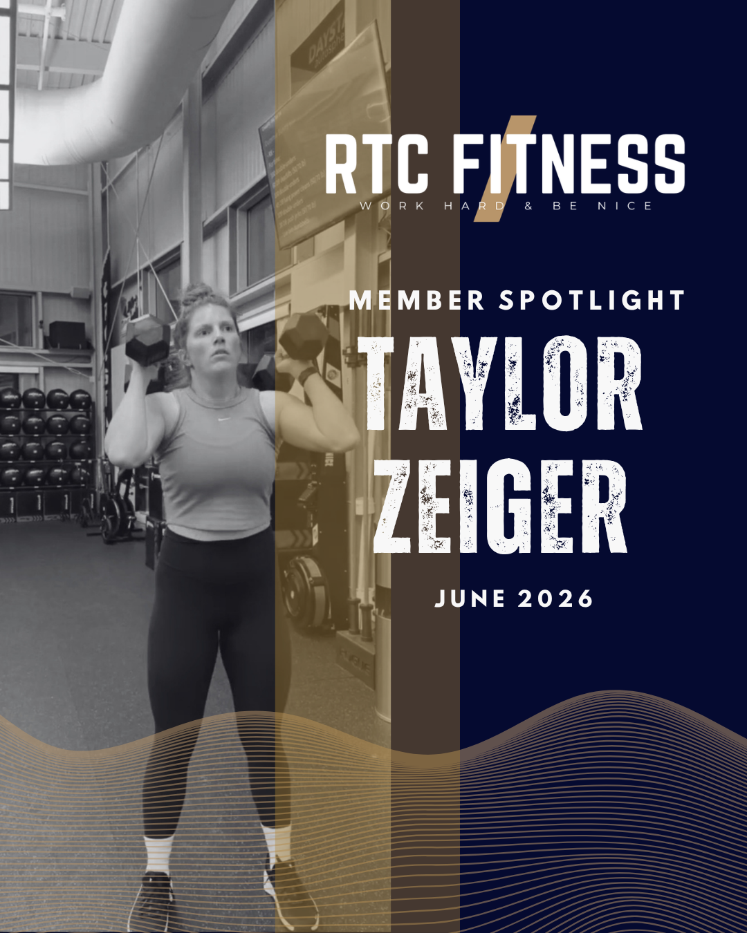 Taylor Zeiger RTC Fitness group fitness North Canton Ohio member of the month