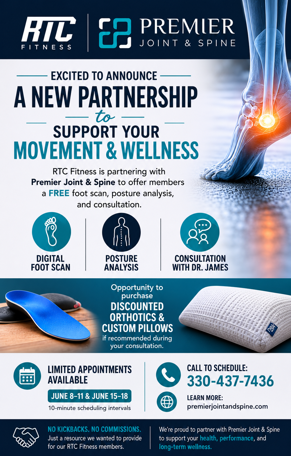 athlete foot scan and posture analysis at Premier Joint and Spine Canton Ohio