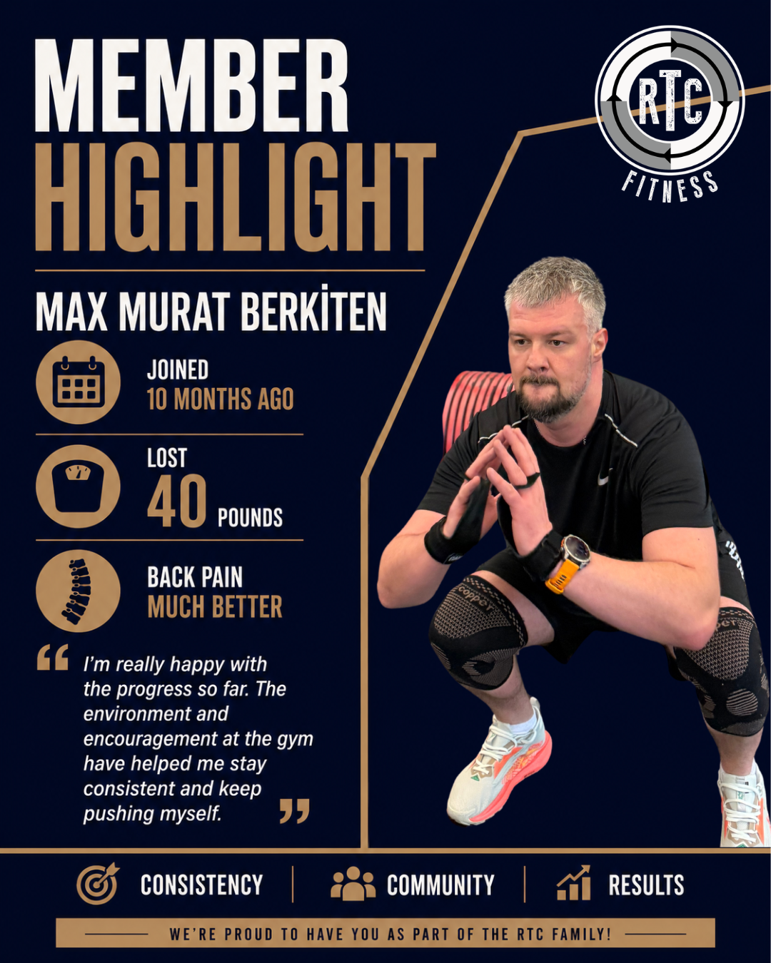 Max Murat Berkiten member spotlight RTC Fitness North Canton Ohio